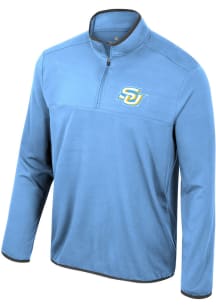 Colosseum Southern University Jaguars Mens Light Blue Potential Long Sleeve Qtr Zip Pullover