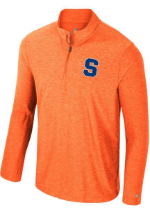 Colosseum Syracuse Orange Mens Navy Blue Revolution Windshirt Long Sleeve Qtr Zip Pullover