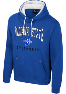 Colosseum Indiana State Sycamores Mens Blue Zion Long Sleeve Hoodie