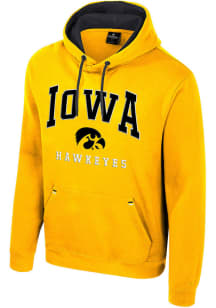 Mens Iowa Hawkeyes Gold Colosseum Zion Hooded Sweatshirt