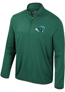 Colosseum Tulane Green Wave Mens Green Potential Long Sleeve Qtr Zip Pullover