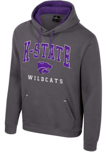 Mens K-State Wildcats Charcoal Colosseum Zion Hooded Sweatshirt