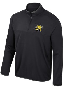 Colosseum Wichita State Shockers Mens Black Potential Long Sleeve Qtr Zip Pullover