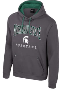 Mens Michigan State Spartans Charcoal Colosseum Zion Hooded Sweatshirt