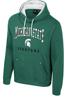 Colosseum Michigan State Spartans Mens Green Zion Long Sleeve Hoodie