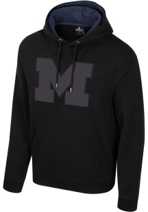 Mens Michigan Wolverines Black Colosseum Bioelectric Tonal Hooded Sweatshirt