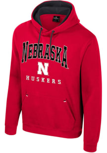 Mens Nebraska Cornhuskers Red Colosseum Zion Design Hooded Sweatshirt