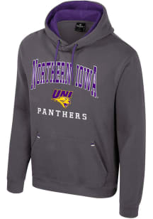 Colosseum Northern Iowa Panthers Mens Charcoal Zion Long Sleeve Hoodie