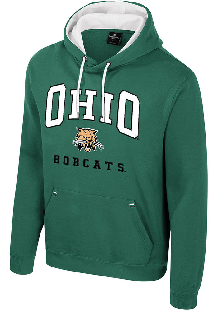 Colosseum Ohio Bobcats Mens Green Zion Long Sleeve Hoodie