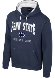 Mens Penn State Nittany Lions Navy Blue Colosseum Zion Hooded Sweatshirt