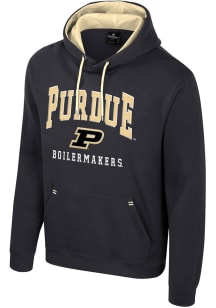 Mens Purdue Boilermakers Black Colosseum Zion Design Hooded Sweatshirt