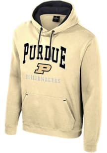 Mens Purdue Boilermakers Gold Colosseum Zion Style Hooded Sweatshirt