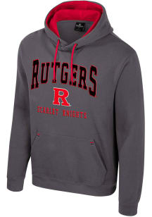 Mens Rutgers Scarlet Knights Charcoal Colosseum Zion Hooded Sweatshirt