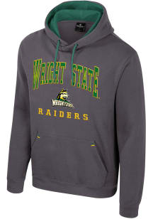 Colosseum Wright State Raiders Mens Charcoal Zion Long Sleeve Hoodie