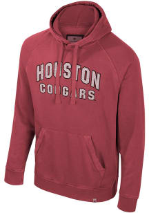 Colosseum Houston Cougars Mens Red Matrix Acid Wash Fashion Hood