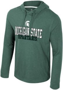 Mens Michigan State Spartans Green Colosseum Neo Lightweight Long Sleeve Fashion Hood