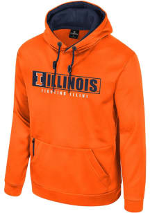 Mens Illinois Fighting Illini Orange Colosseum Mainframe Long Sleeve Hoodie