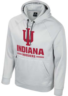 Mens Indiana Hoosiers Grey Colosseum Apoc Fleece Long Sleeve Hoodie