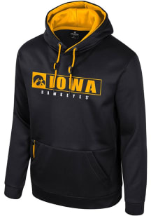 Mens Iowa Hawkeyes Black Colosseum Mainframe Long Sleeve Hoodie