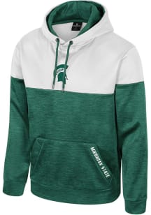 Mens Michigan State Spartans Green Colosseum Cypher Colorblock Fleece Long Sleeve Hoodie