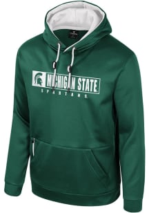 Mens Michigan State Spartans Green Colosseum Mainframe Long Sleeve Hoodie