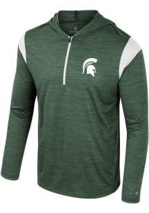 Mens Michigan State Spartans Green Colosseum Dozer Windshirt Long Sleeve Hoodie