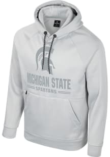 Mens Michigan State Spartans Grey Colosseum Apoc Fleece Long Sleeve Hoodie