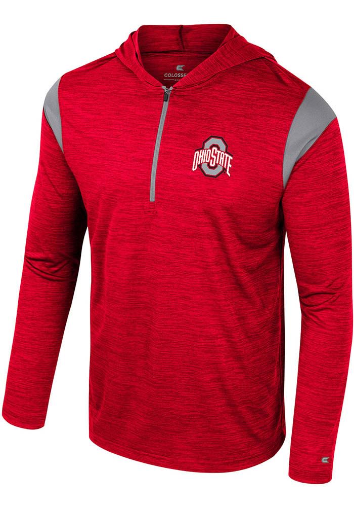 Colosseum Ohio State Buckeyes Mens Red Dozer Windshirt Hood