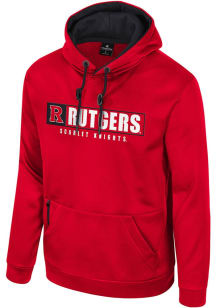 Mens Rutgers Scarlet Knights Red Colosseum Mainframe Long Sleeve Hoodie