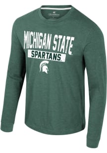 Mens Michigan State Spartans Green Colosseum Neo Long Sleeve Fashion T Shirt