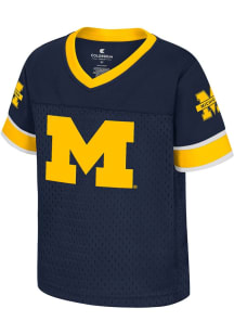 Toddler Michigan Wolverines Blue Colosseum Nothing But The Hits Football Jersey Jersey