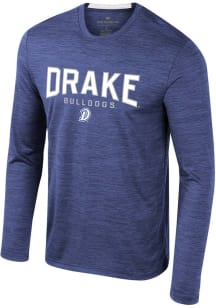 Colosseum Drake Bulldogs Blue Dozer Long Sleeve T-Shirt