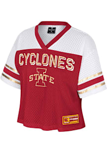 Iowa State Cyclones Womens Colosseum Posh Fashion Football Jersey - Crimson