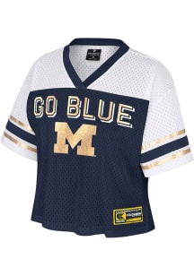 Womens Michigan Wolverines Blue Colosseum Posh Jersey Fashion Football