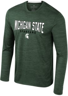 Mens Michigan State Spartans Green Colosseum Dozer Long Sleeve T-Shirt