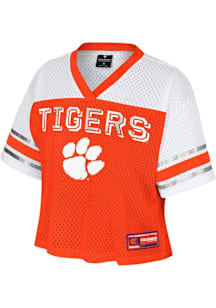 Clemson Tigers Womens Colosseum Posh Fashion Football Jersey - Orange