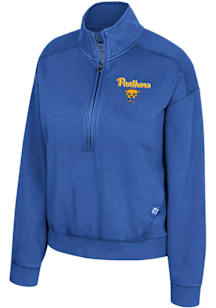 Womens Pitt Panthers Blue Colosseum Camille Qtr Zip