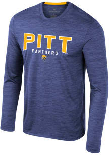 Mens Pitt Panthers Blue Colosseum Dozer Long Sleeve T-Shirt