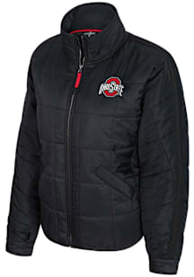 Womens Ohio State Buckeyes Black Colosseum Bonjour Heavy Weight Jacket
