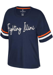 Illinois Fighting Illini Navy Blue Colosseum Realist Short Sleeve T-Shirt