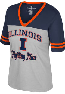 Illinois Fighting Illini Grey Colosseum Second Choice Short Sleeve T-Shirt