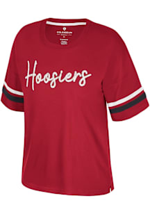 Colosseum Indiana Hoosiers Womens Crimson Realist Short Sleeve T-Shirt