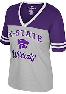 K-State Wildcats Grey Colosseum Second Choice Short Sleeve T-Shirt