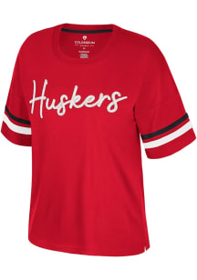 Nebraska Cornhuskers Red Colosseum Realist Short Sleeve T-Shirt