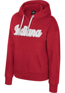 Womens Indiana Hoosiers Crimson Colosseum Jazz Club Hooded Sweatshirt
