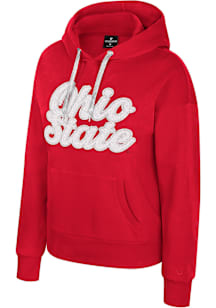 Colosseum Ohio State Buckeyes Womens Red Jazz Club Hooded Sweatshirt