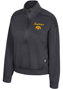 Colosseum Iowa Hawkeyes Womens Black Camille Qtr Zip
