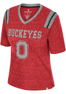 Ohio State Buckeyes Red Colosseum Toodles Poodles Short Sleeve T-Shirt