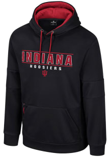Mens Indiana Hoosiers Black Colosseum Hits The Road Fleece Long Sleeve Hoodie