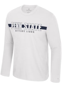 Colosseum Penn State Nittany Lions White Bar Long Sleeve T-Shirt